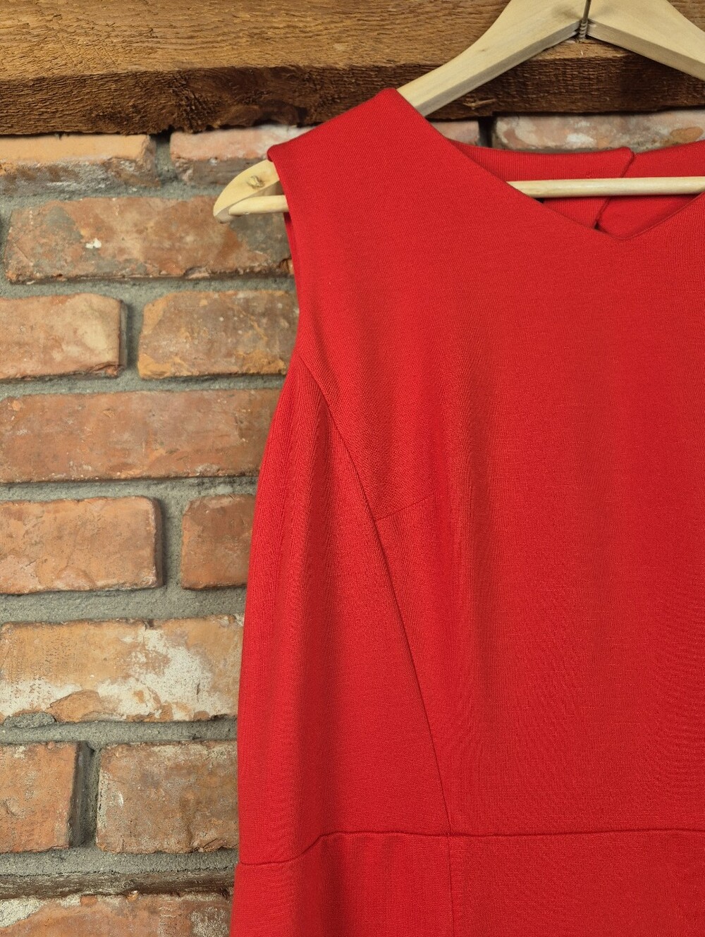 Talbots Red Sheath Dress Petite 14P Career Cocktail Wedding Guest Classic - Picture 3 of 9